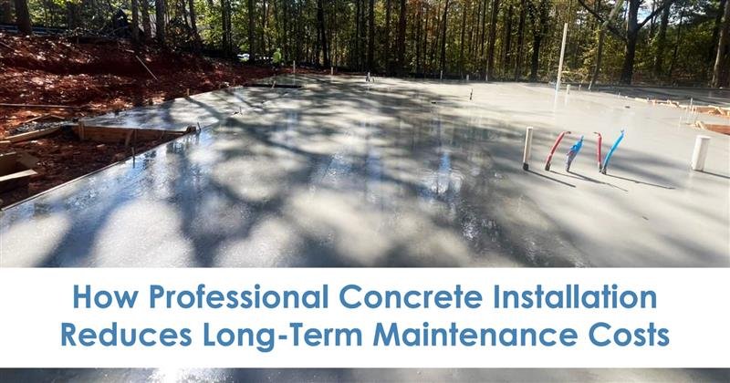Professional concrete installation